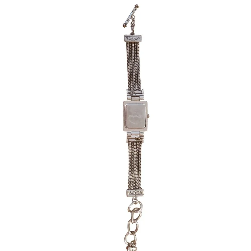 Brighton Tivoli Silver Tone Ladies Watch with Chain Accent and‎ Heart Charm